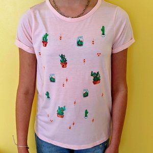 Girl's Mudd Pink Cactus Tee